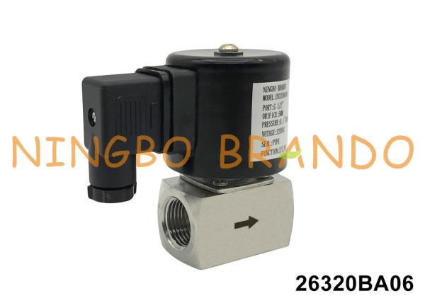 1/2'' Steam Hot Water Stainless Steel Solenoid Valve 2 Way Normally Closed 24V