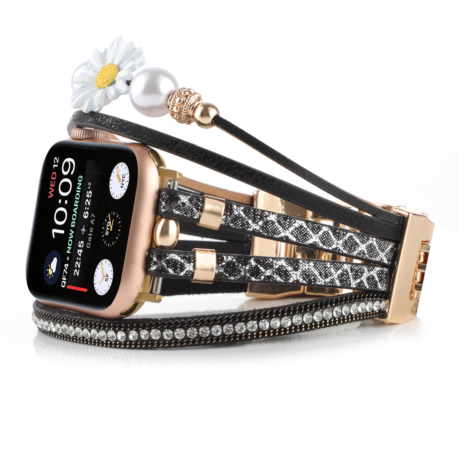 DHL.UPS.FEDEX.EMS Trendy Zou Chrysanthemum Decorative Smart Watch Band