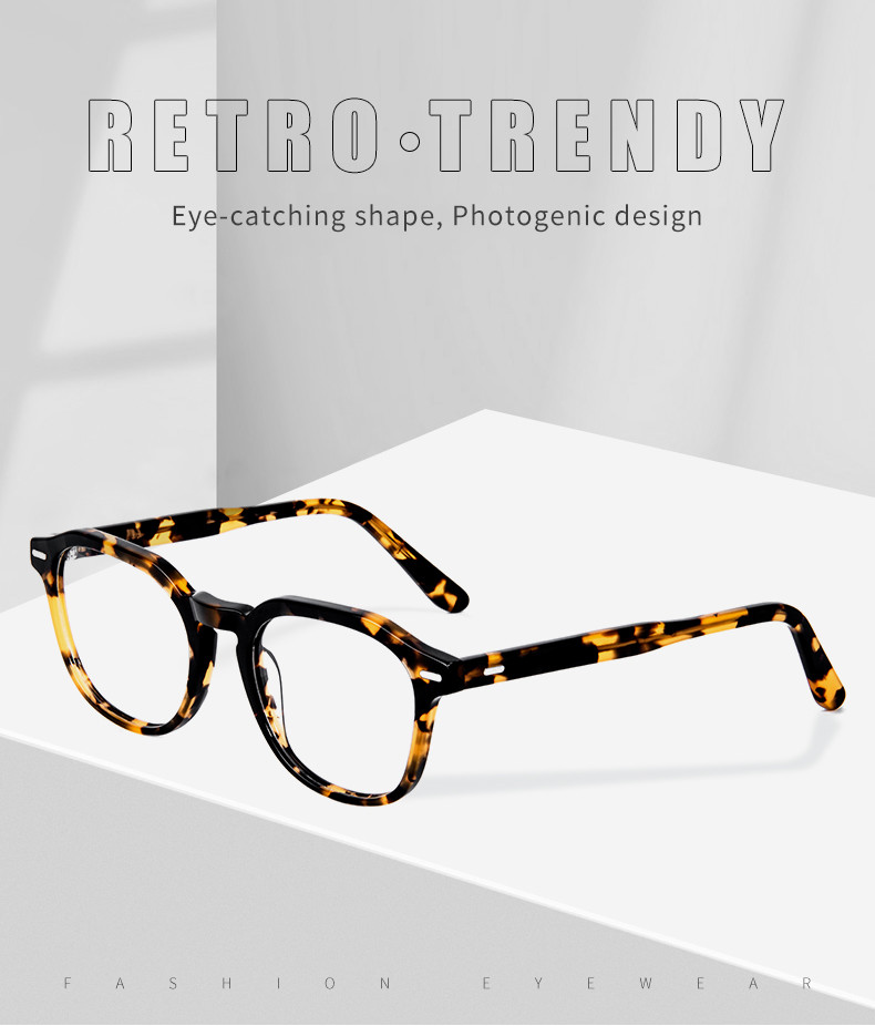 Unisex Acetate Optical Glasses Frame Ladies Men'S Ac Lens