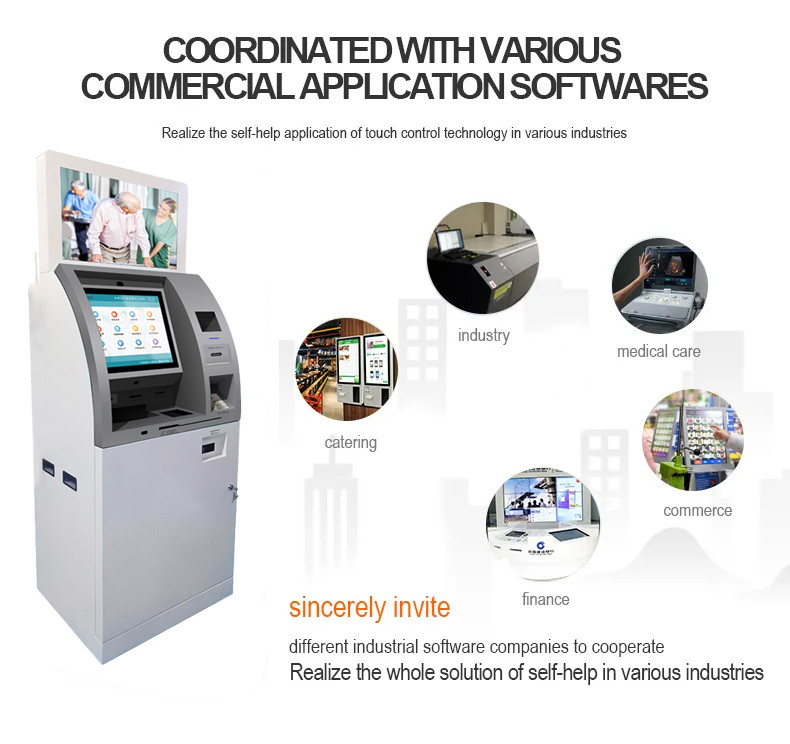 Ce/Fcc/Rohs 23.8 Inch And 17 Inch Floor Standing Vertical Self Service Report Print Terminal