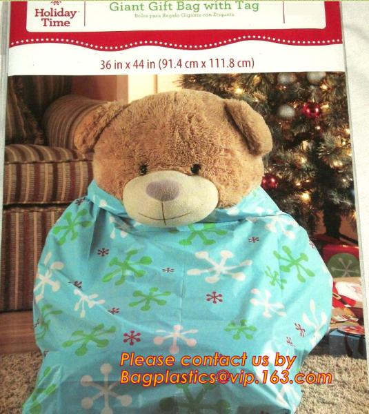 Custom CPE semitransparent printing frosted corded beaded gift bags,lovely
