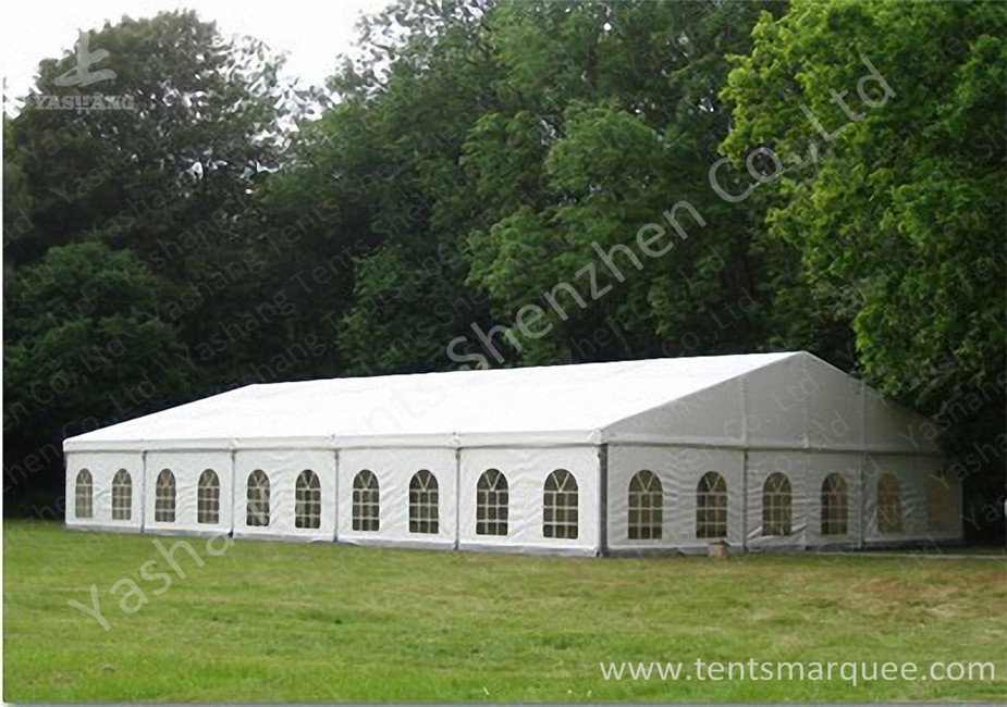 Waterproof Outside Party Tents , Outdoor Canopy Tent White Pvc Fabric Cover