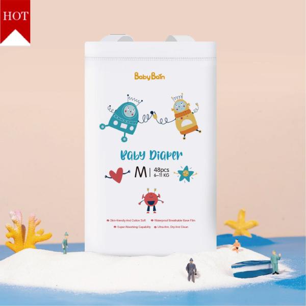 Hot Sale Affordable price Baby Diaper High Absorption Breathable Film Disposable