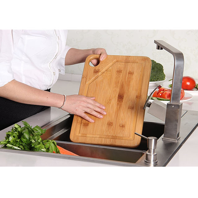 Experience the Benefits of BAMBOO Three-Piece Kitchen Cutting Board Set for Chopping