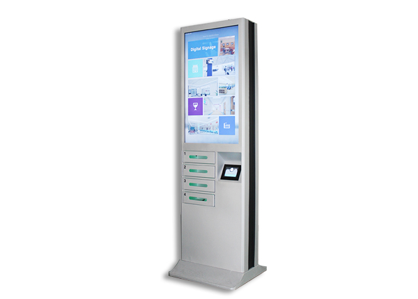 Chargeable Digital Signage Cell Phone Charging Lockers 43 Inch Big Lcd Screen