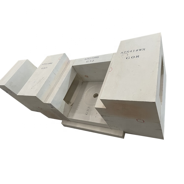 Cutting Processing Service Fused Cast Zirconia Corundum Brick for Glass Manufacturing