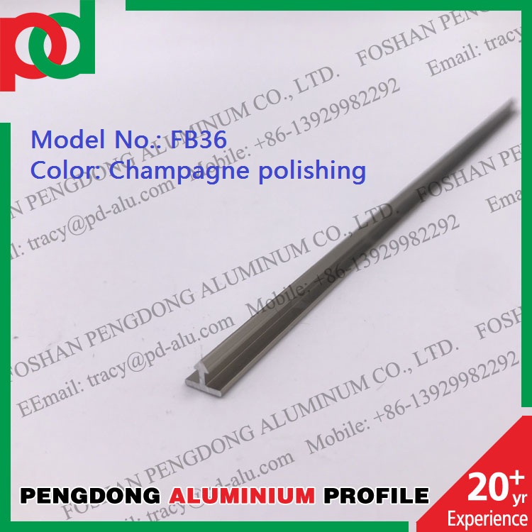 6063 Series T Shape Aluminium Trim Profiles For Cabinet And Floor