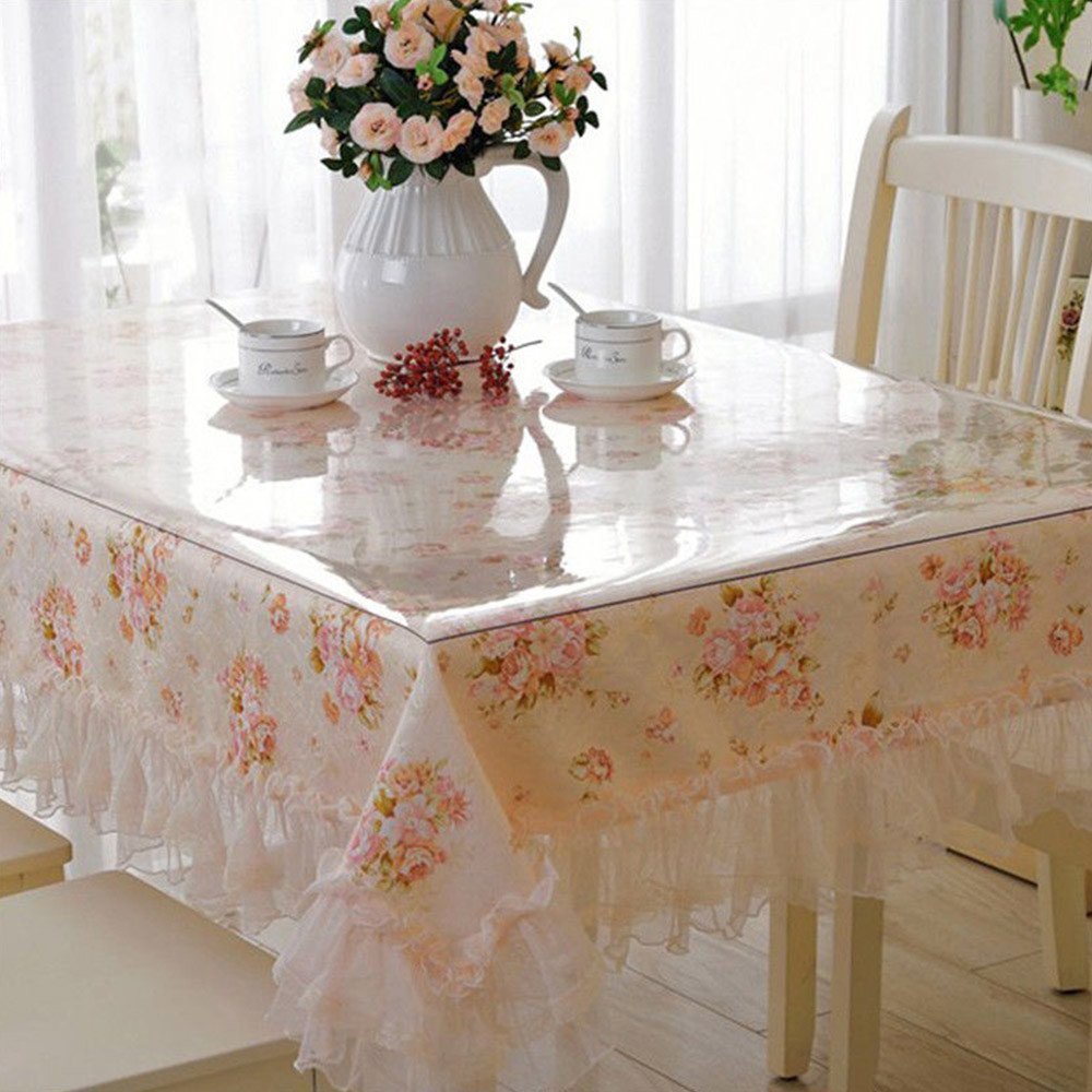 Kitchen Plastic PVC Vinyl 122x163cm Protective Table Cloth Oil Proof