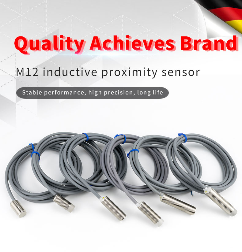 12V / 24V DC M12 Inductive Proximity Sensor IP67 High Precision Long Life