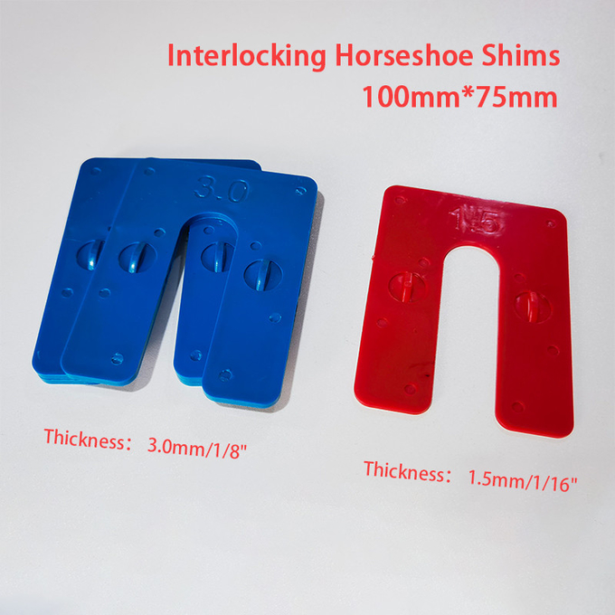 Waterproofing Materials Plastic Horseshoe Shims U Shims Window Shims Tile Spacers Pack Packers for Various Applications