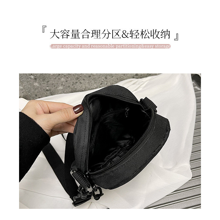 SIMPLE OXFORD CLOTH CASUAL CROSSBODY BAG MEN'S SIMPLE SOLID COLOR MOBILE PHONE BAG WITH A SINGLE SHOULDER SMALL BACKPACK