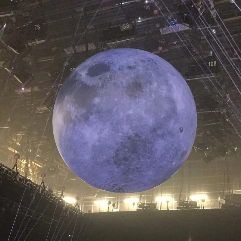 Factory Price Decoration Giant Advertising Inflatable Moon Model Large Inflatable Moon Balloon With Led Light