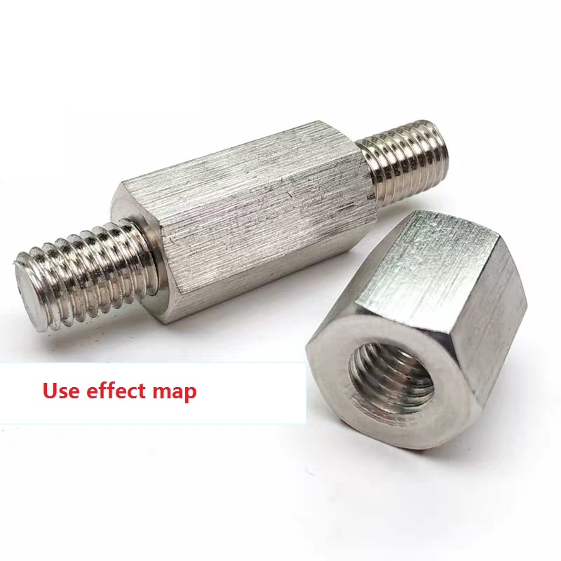 White Zinc Plated Hexagon Head Coupling Nut with Thickened Design and Steel Material