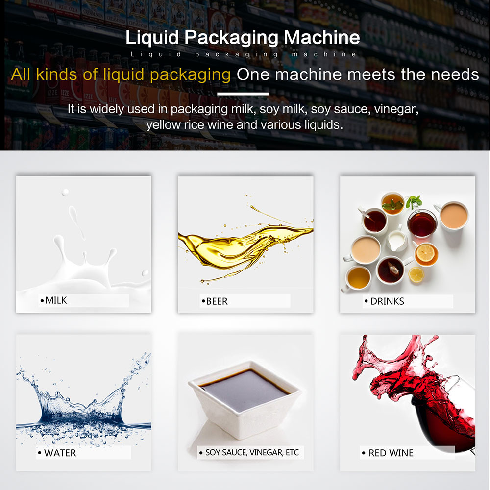 Stainless Steel Structure Automatic Liquid Packaging Machine Vertical Heat Sealing