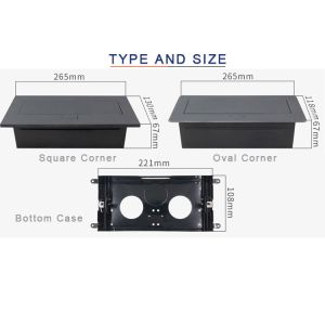 Multi-function Desktop Socket Pop up Hidden Socket for Office With 2 Universal