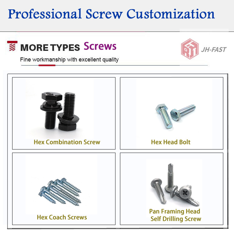 Combination Screw Hex Head Bolt with Single Coil Spring Lock Washer and Plain Washer Assemblies
