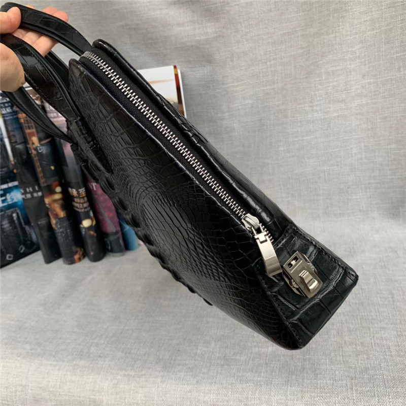 Authentic Real Crocodile Skin Password Coded Businessmen Briefcase Laptop Bag Genuine Alligator Leather Male Handbag