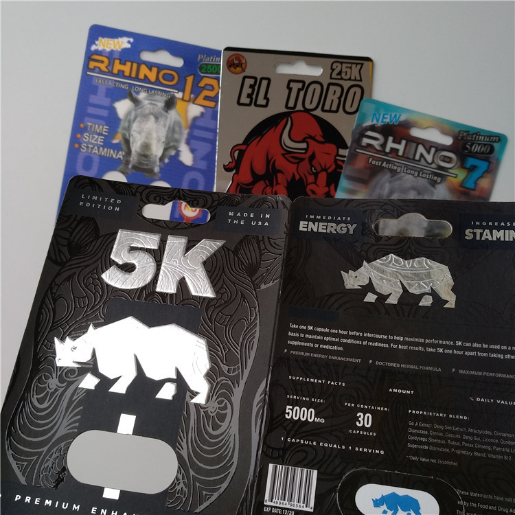 7K White Panther Packaging Blister 3d Cards Box Stiff For Male Enhancement Pill