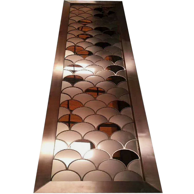 Custom metal stainless steel screens waveshape decorative room divider