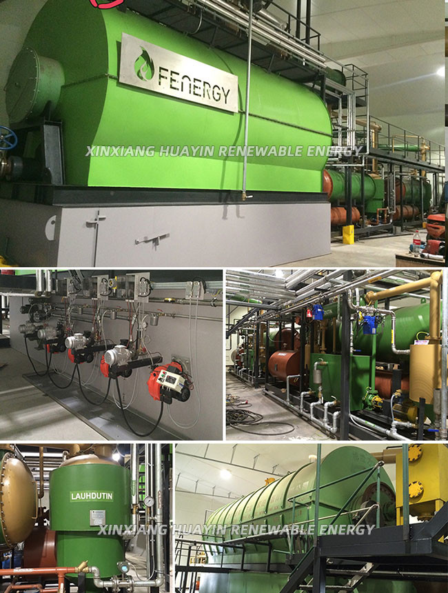 Industrial Scale Pyrolysis Oil Plant For Waste Plastic And Tire