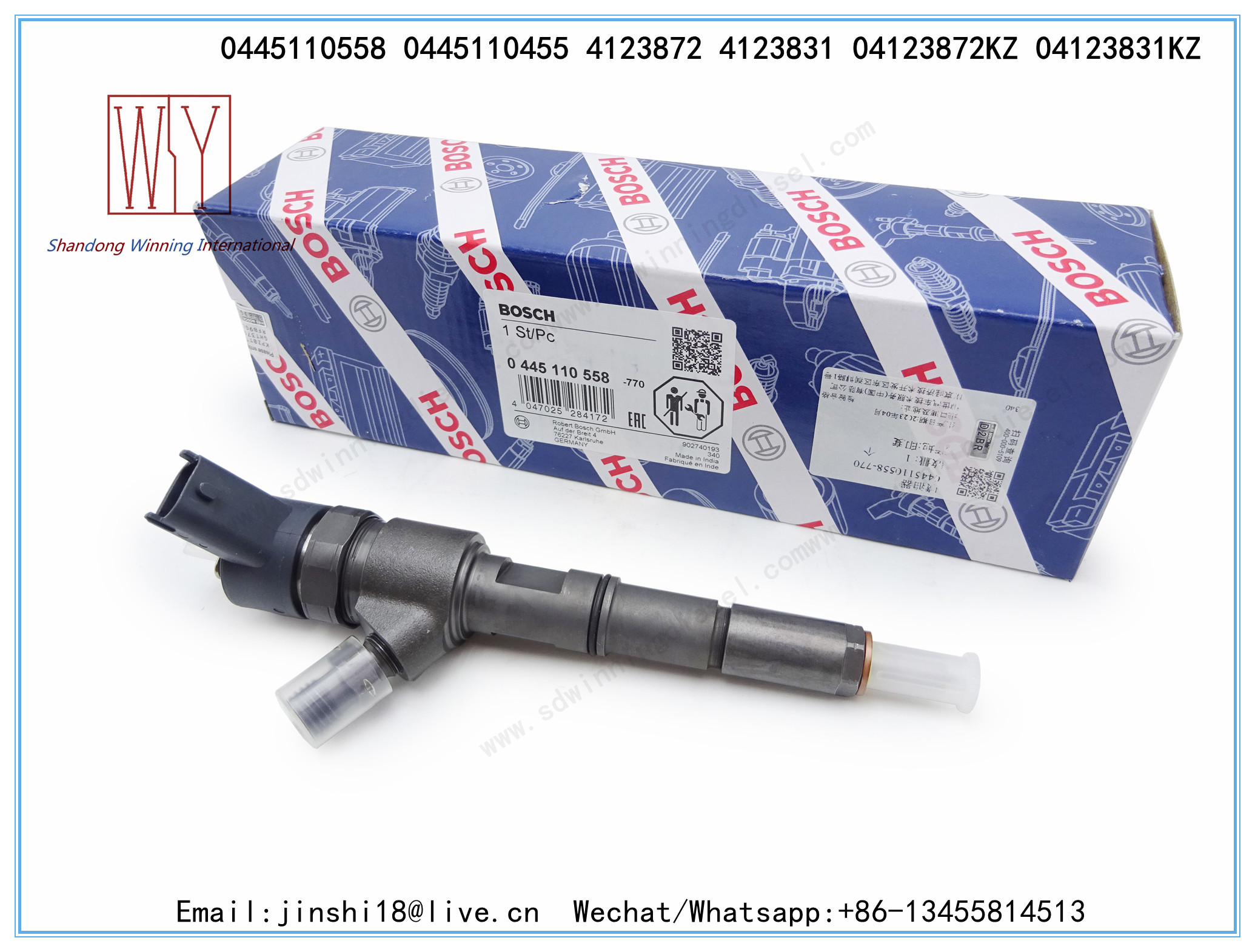 BOSCH GENUINE AND BRAND NEW DIESEL COMMON RAIL FUEL INJECTOR 0445110558 0445110455 04123872 04123831 FOR DEUTZ TCD 2.9 E