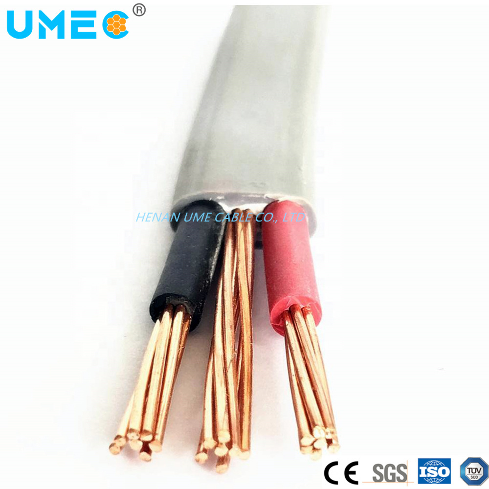BS 6004 6242y Bare Copper Wire BVVB Flat Twin and Earth Electric Cable TPS Electrical Cable