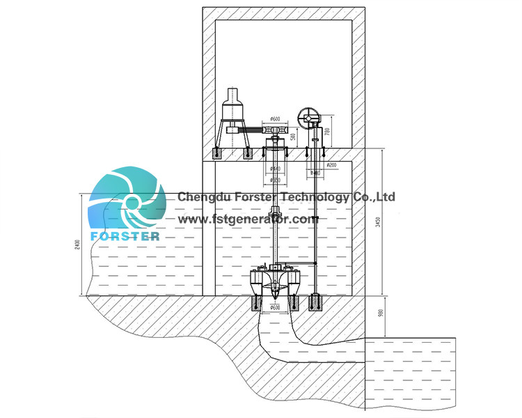 High Efficiency Low Head Water Turbine Generator Long Service Life 380v 400v