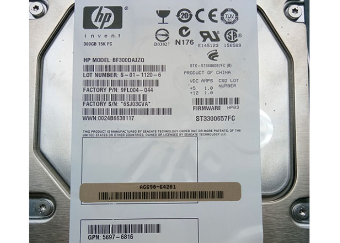 HP Hard Disk AG690A AG690B 300GB 15K FC 454411-001 EVA4400 1 Year Warranty