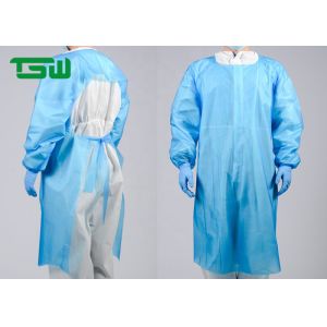 China Hospital Disposable Apron CPE Gown With Thumb Hook on sale