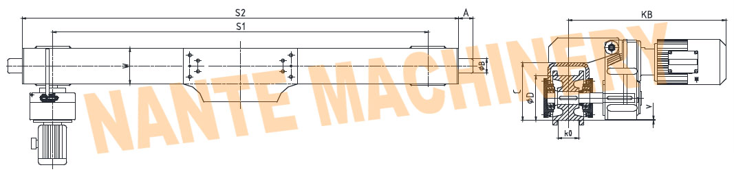 Black Wheel For Single / Double Hollow Shaft End Carriage With Smooth Surface
