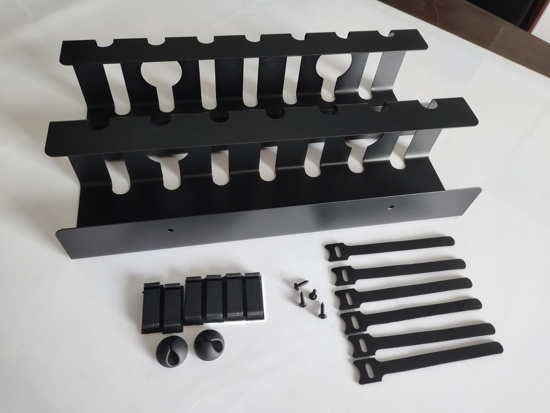 Desk Cable Basket Without Drilling Under Table Cord Holder for Neat Wire Organization