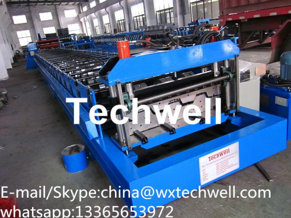 Steel Structure Floor Deck Cold Roll Forming Machine For Galvanized Steel Sheet