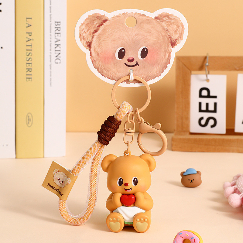 Soft Silicone Cartoon Keychain For Girl Women Tastless Office/School/Personal