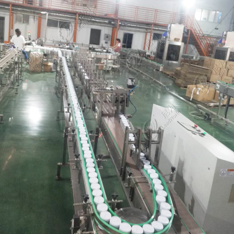Food Industry Packaging Production Line Table Top Chain Belt Conveyor Design