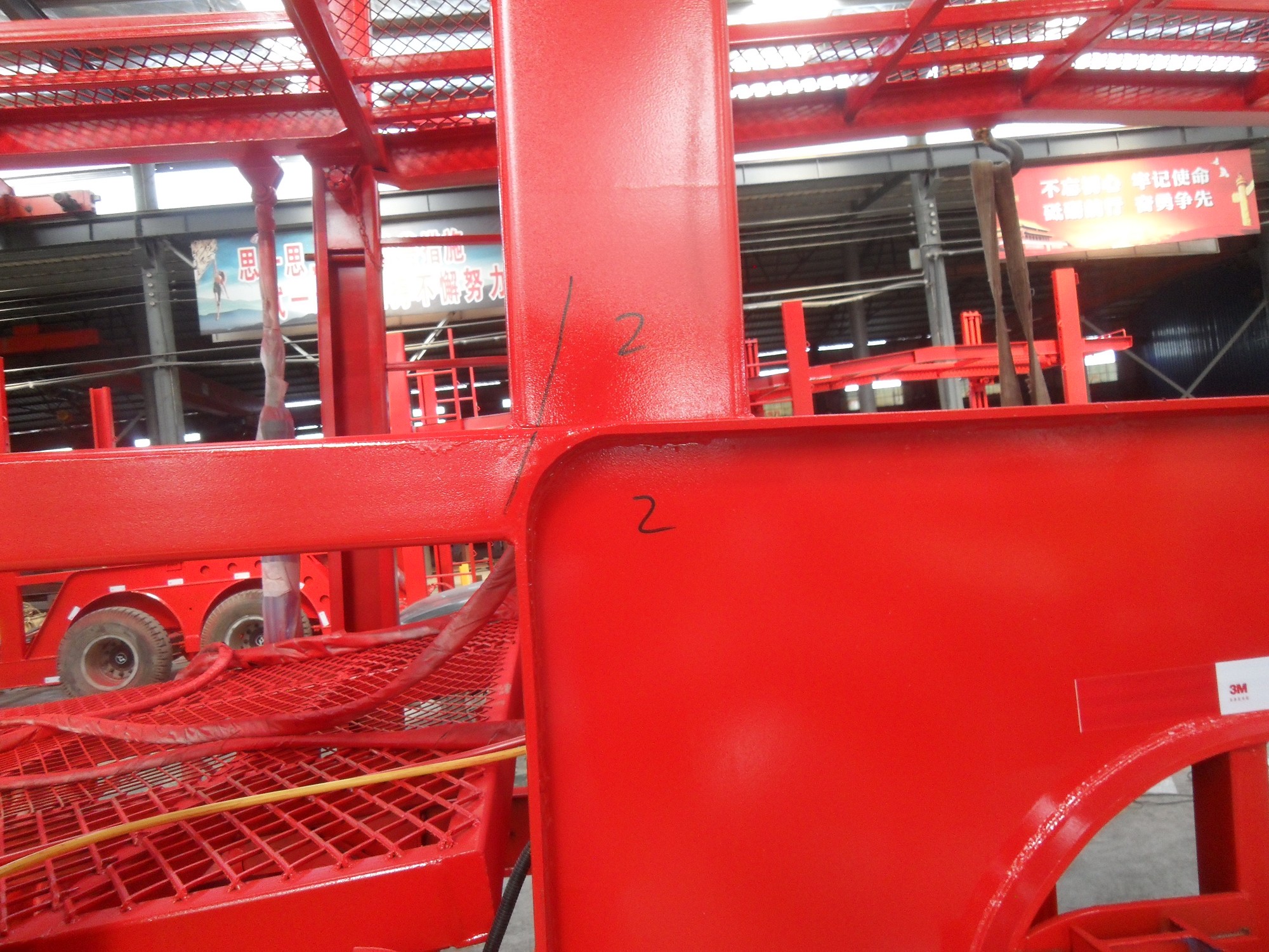 3 Axles Car Carrier Semi Trailer with Steel Material and 40000KG Payload