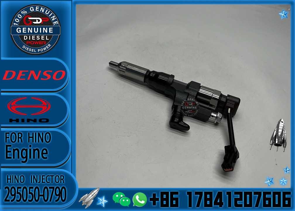 New Hino Denso Diesel Common Rail Fuel Injector 23670-E0530 295050-0790 For HINO Excavator J08E 700 Series Engine
