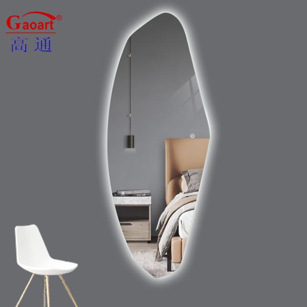 Full Size Unbreakable Glass Mirror for Top Fashion Ornate Safety in Hotel LED
