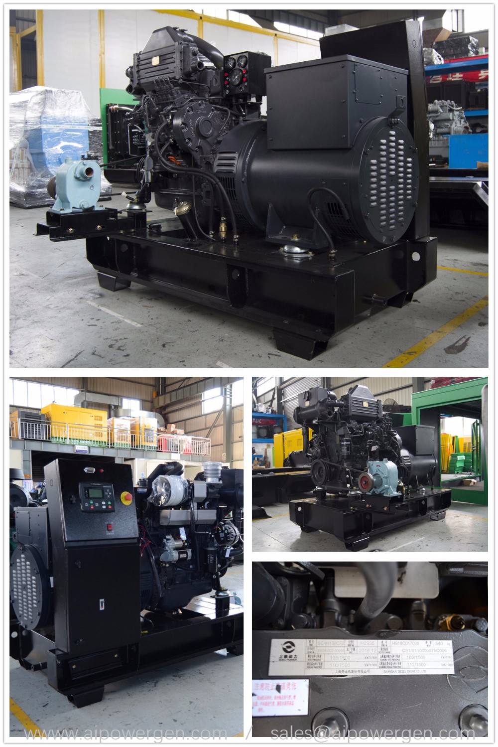 160A AC 100 Kva Gasoline Chinese Diesel Generator 4HTAA4.3-G11