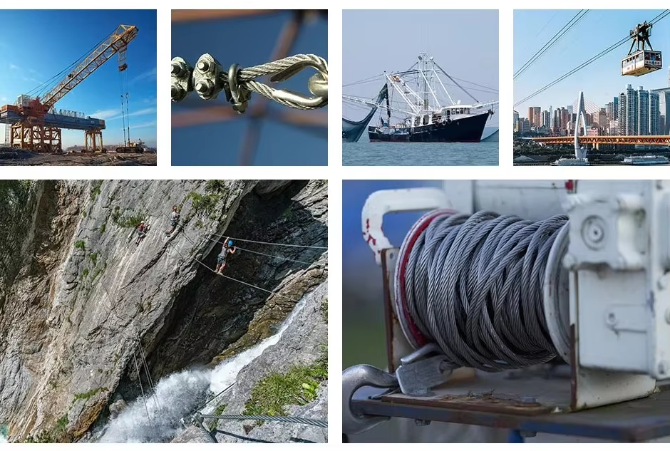 SS304 Custom Steel Cables 7X19 2mm Steel Wire Rope Wear Resisting