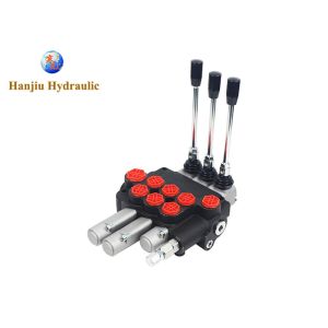 China 03P80 Manual 3 Way Hydraulic Directional Control Valve OEM Spring Return Detent Floating Function on sale