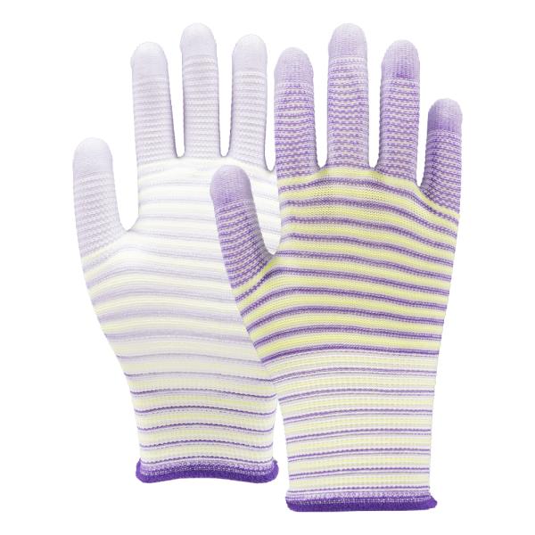 Quality NBW-PT303 Zebra Pattern PU Palm Gloves 13 Gauge Protection for sale