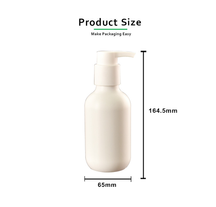 300ml Plastic Round PE Cosmetic Bottle Customized Hand Wash Lotion Pumps Shampoo Bottle