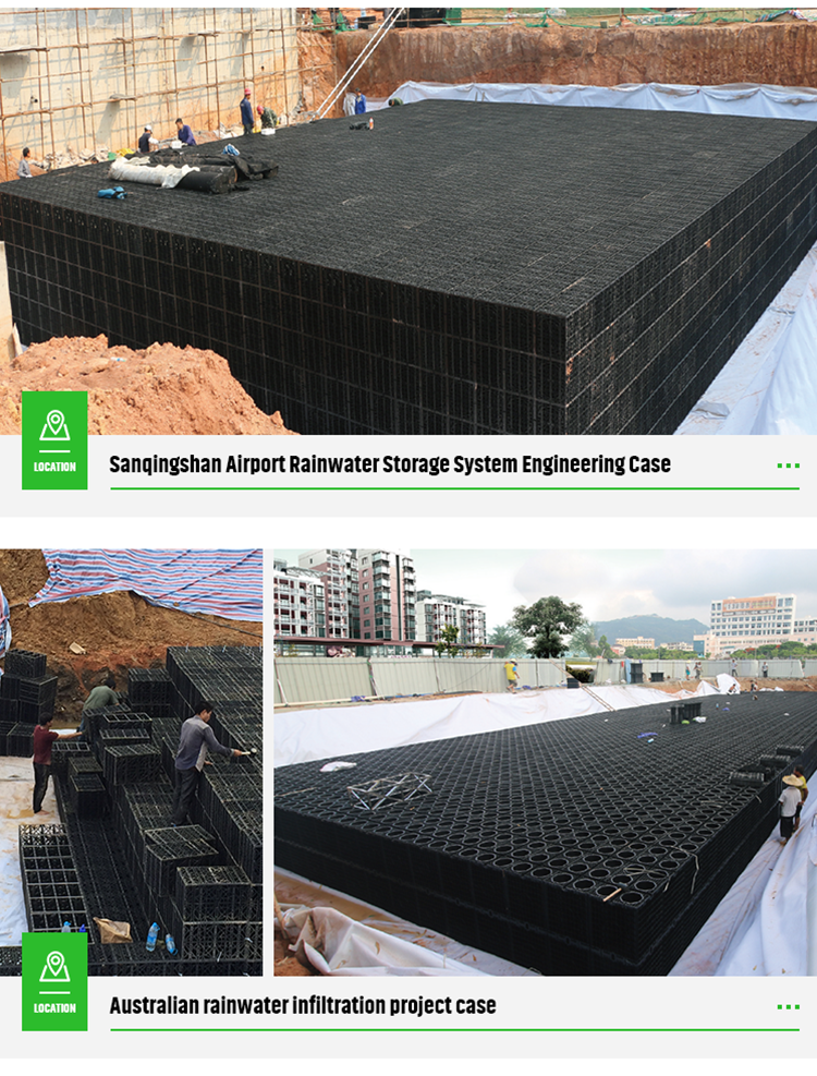 1000*500*500MM Underground Attenuation Tanks for Rainwater Collection and Infiltration