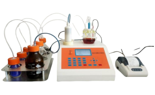 Automatic Karl Fischer Moisture Analyzer with 0.001%-100% Range and 0.005 ml