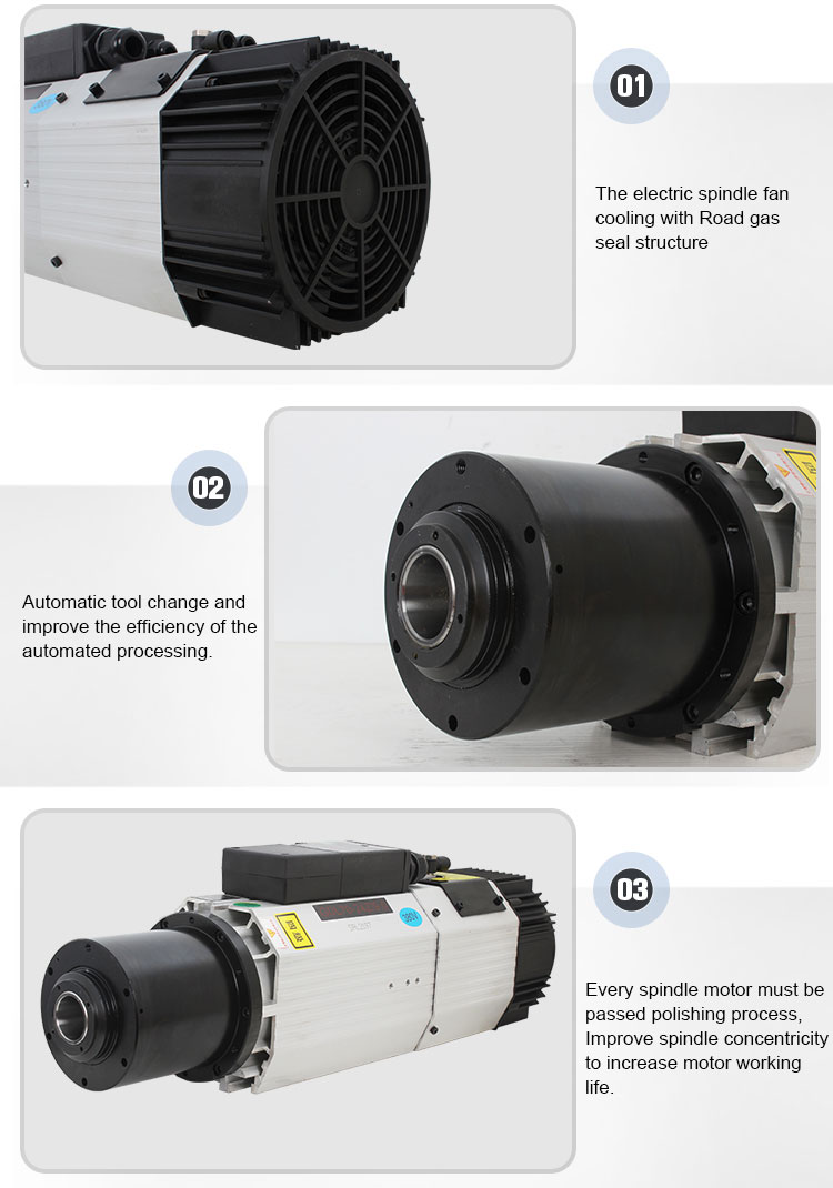 400HZ Frequency Auto Tool Change Spindle Motor for CNC Operating Speed 12000rpm