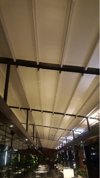 Outdoor Retractable Roof Systems Attachable PVC Pergola Side Wall Mounted Awning