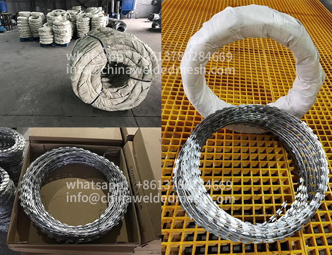 Razor Barbed Wire Galvanized Single Strand Barbed Wire Anti-Theft Security Wire