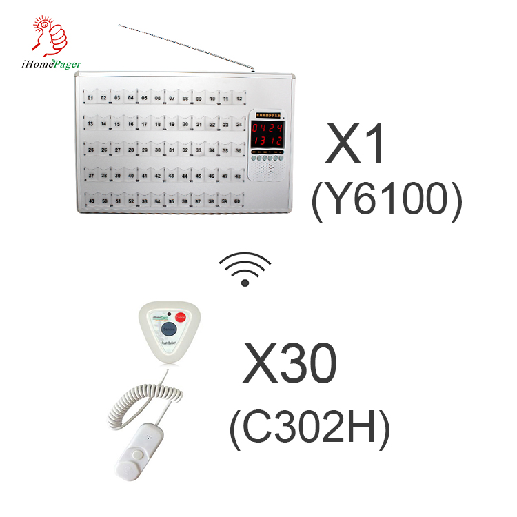 wireless hospital nurse calling button and number display