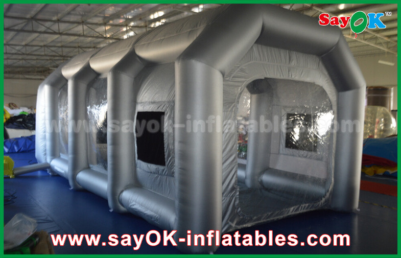 Inflatable Car Tent Mobile Inflatable Air Tent / Inflatable Spray Booth With Filter For Car Cover
