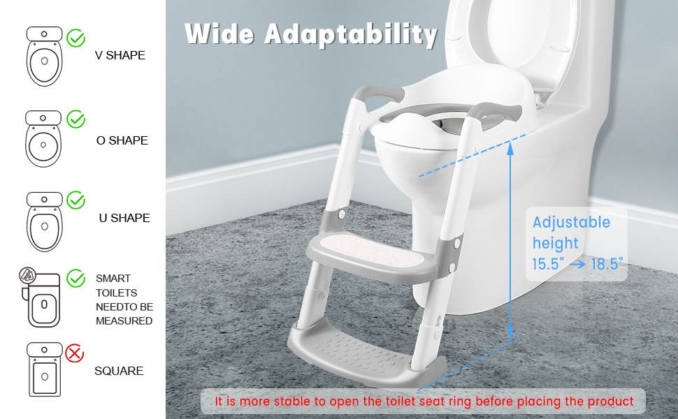 Luxury Toddler Potty Ladder Toilet Seat Ergonomic